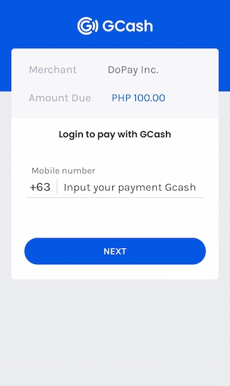 Step 4: Please fill in your phone number to pay with GCash