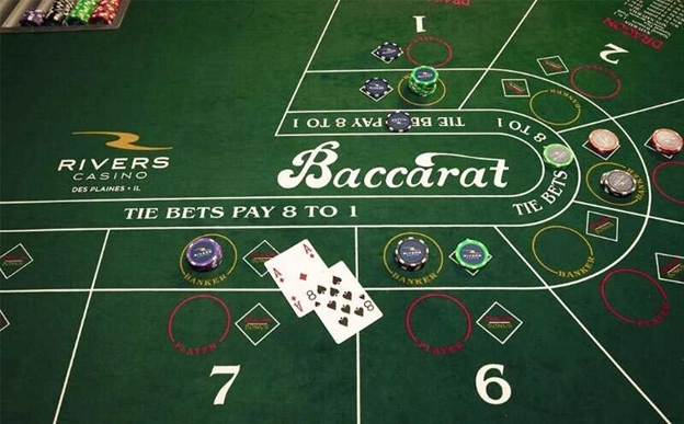 Baccarat card game concept